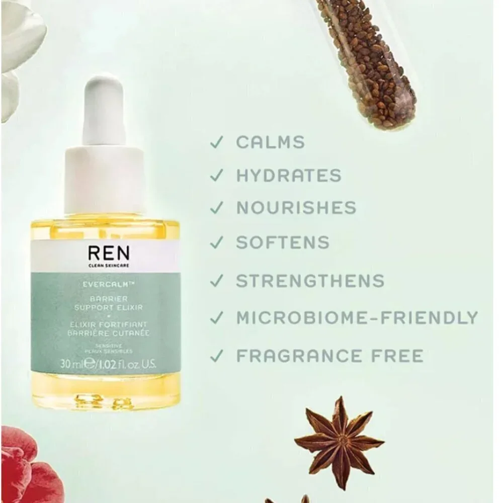 🟠4 for $25🟠 REN EVERCALM BARRIER SUPPORT ELIXIR